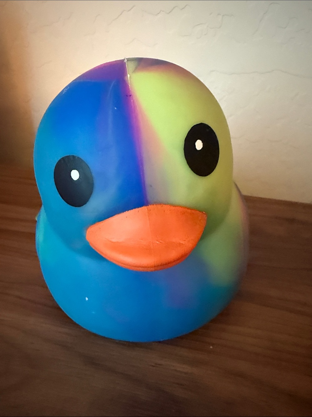 Rainbow Rubber Duck Pet squishy Toy - Multicolor
